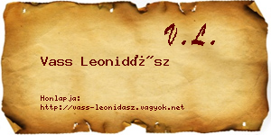 Vass Leonidász névjegykártya